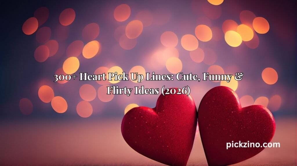 300+ Heart Pick Up Lines: Cute, Funny & Flirty Ideas (2026)