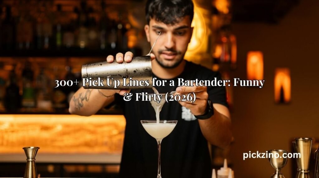 300+ Pick Up Lines for a Bartender: Funny & Flirty (2026)